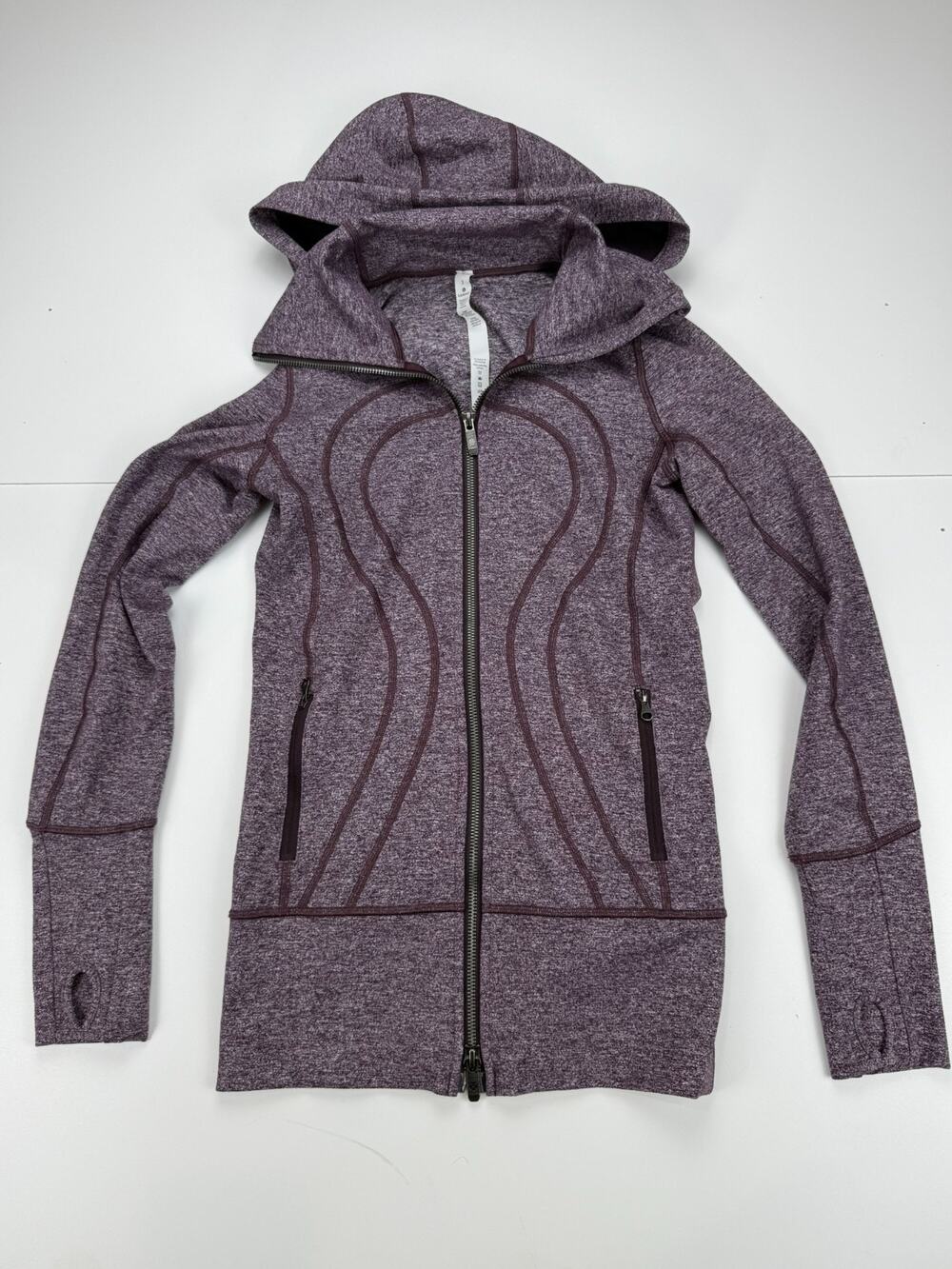 Lululemon Define Jacket Luon Womens 2 Heathered Purple Burgundy Full Zip